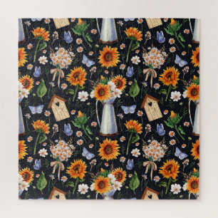 Puzzle Sunny Rustic Watercolor Motif
