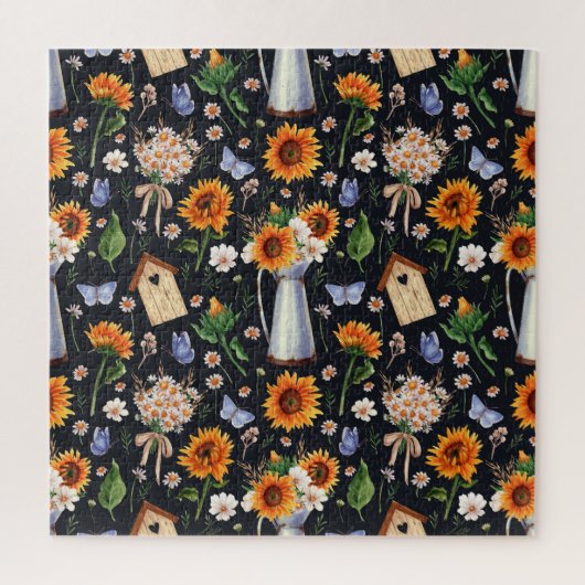 Puzzle Sunny Rustic Watercolor Motif (Vertical)