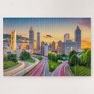 Puzzle Sunrise Cityscape Building Atlanta Georgia Travel