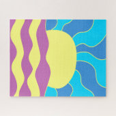 Puzzle Sunrise et Waves Art Abstrait (Horizontal)