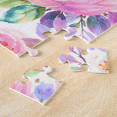 Puzzle Sunrise Floral Boho Custom Name Design             (Côté)