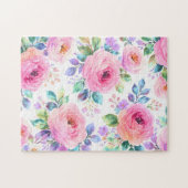 Puzzle Sunrise Floral Boho Custom Name Design             (Horizontal)