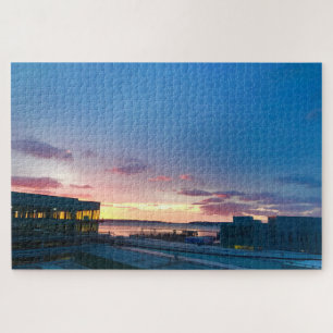 Puzzle Sunrise Over Portland ME, Maine Photographie