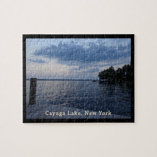Puzzle Sunset Blue Sky Cayuga Lake NY (Horizontal)