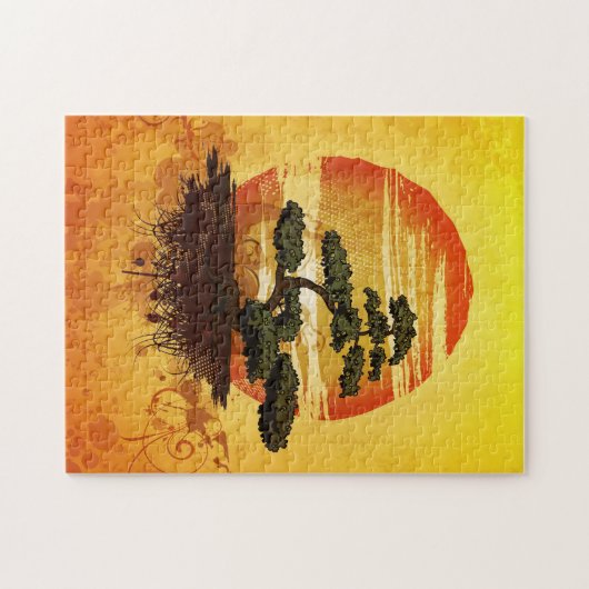 Puzzle Sunset de Bonsai Tree (Horizontal)