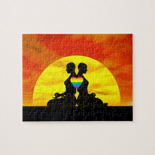 Puzzle Sunset gay lesbienne amour méditation (Horizontal)