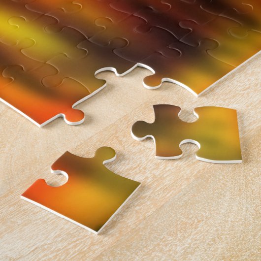 Puzzle Sunset Lake - Peinture (Côté)