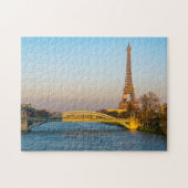 Puzzle Sunset on Eiffel tower and Pont Rouelle - Paris (Horizontal)