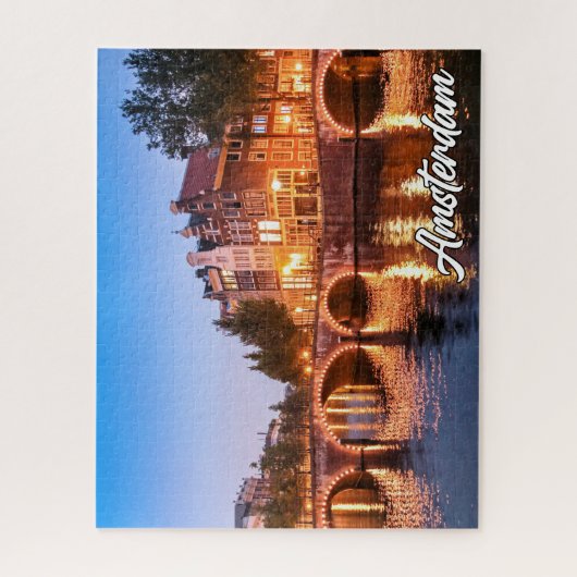 Puzzle Sunset Over Amsterdam, Pays-Bas (Vertical)