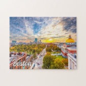 Puzzle Sunset Over Boston, Massachusetts, États-Unis (Horizontal)