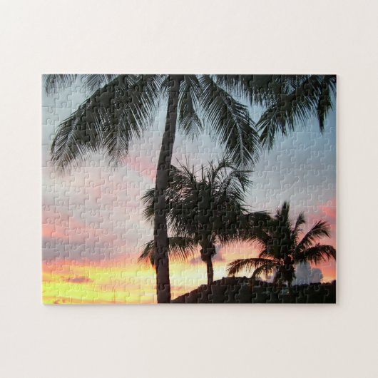 Puzzle Sunset Palms Tropical Paysage Photographie (Horizontal)