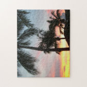 Puzzle Sunset Palms Tropical Paysage Photographie (Vertical)