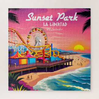 Puzzle Sunset Park El Salvador Voyage Vintage Retro