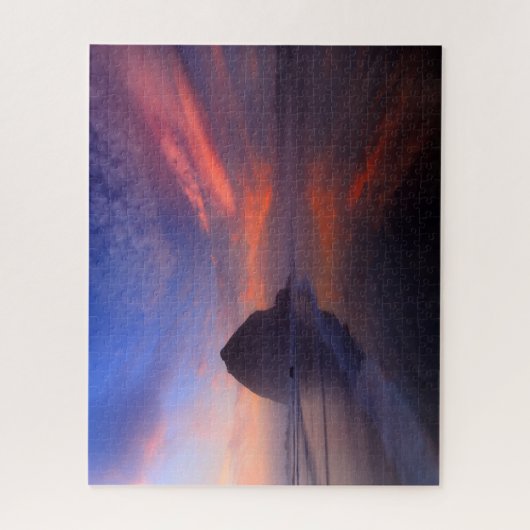 Puzzle Sunset Reflection de Haystack Rock à Cannon Beach (Vertical)