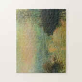 Puzzle Sunset Seine Lavacourt Winter Monet Art (Vertical)