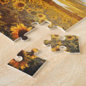 Puzzle Sunset SunflowersField (Côté)