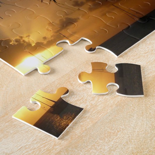 Puzzle Sunset Through Palm Fronds (Côté)