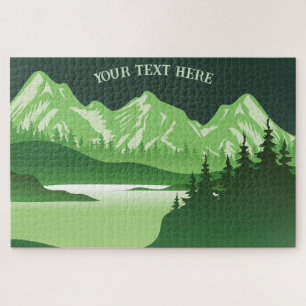 Puzzle Sunset vintage Green Mountain Lake