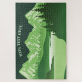 Puzzle Sunset vintage Green Mountain Lake (Vertical)