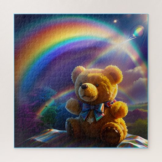 Puzzle Sunshine Rainbow Teddy Bear Wonderland (Vertical)