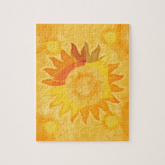 Puzzle Sunshine Sun Sunburst (Vertical)