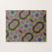 Puzzle super bleu étoiles violet vert (Horizontal)