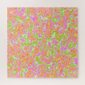 Puzzle Super Coloré Acid Trip Retro Hippie Marble Art (Horizontal)