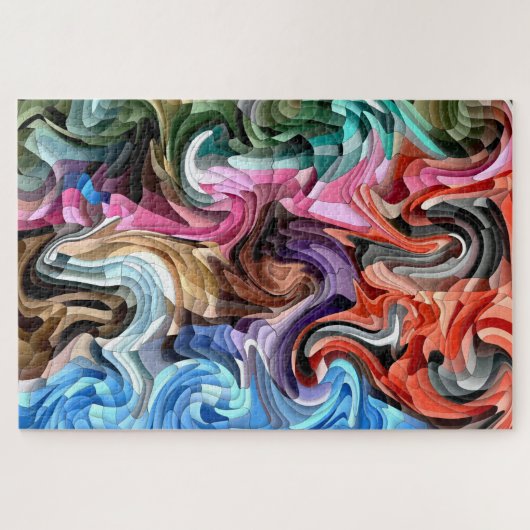 Puzzle Super coloré en mosaïque Abstraite (Horizontal)