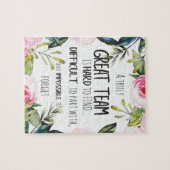 Puzzle Super équipe merci cadeau devis de l'équipe Extrao (Horizontal)