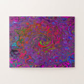 Puzzle Super psychédélique Magenta Retro Liquide Swirl (Horizontal)