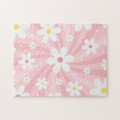 Puzzle Super Retro Sunshine & Daisy Floral Pattern 60s (Horizontal)