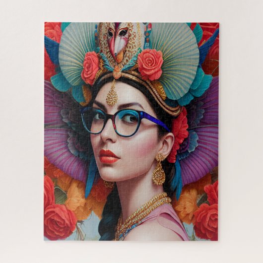 Puzzle Superbe princesse avec lunettes (Vertical)