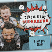 Puzzle Superhero papa Comic Speech Bubble Photo