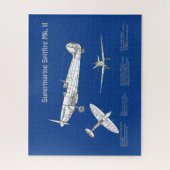 Puzzle Supermarine Spitfire - Plan d'avion ABD (Vertical)