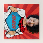Puzzle Supermom- Nom et photo personnalisable (Horizontal)