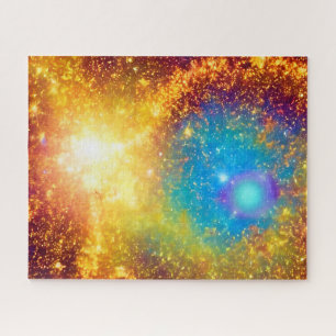 Puzzle Supernova de Parties scintillant d'or cosmique dan