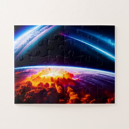 Puzzle Supernova Planet sous ciel cosmique Extraordinaire (Horizontal)