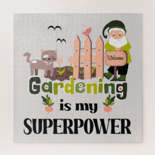 Puzzle Superpuissance du jardin, jardinier mignon
