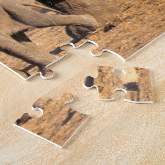 Puzzle Sur African Elephant mother and calf on the move (Côté)