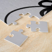 Puzzle Sur la grille : Abstrait noir et gris (Côté)
