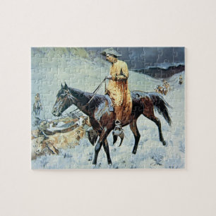 Puzzle Sur la traînée (huile sur la toile)