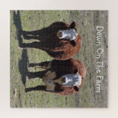 Puzzle Sur La Vache De Ferme (Horizontal)