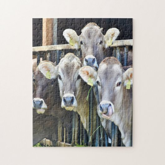 Puzzle Sur Les Vaches De Ferme (Vertical)