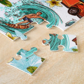 Puzzle surf cool motif de plage (Côté)