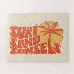 Puzzle Surf Rétro Couchers de soleil Palm Tree Beach Vibe<br><div class="desc">Le t-shirt Retro Surf Sand Sunsets Palm Tree Beach Vibes est l'ajout parfait à votre garde-robe d'été. Que vous soyez en train de frapper les vagues ou juste de vous allonger sur le sable, ce tee-shirt vous a couvert. Préparons-nous pour un été rempli de surf, de sable et de couchers...</div>