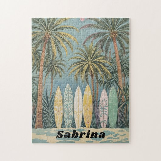 Puzzle Surf Up, Style Pastel Personnalisé (Vertical)