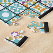 Puzzle Surface d'échantillonnage turquoise moderne (Côté)