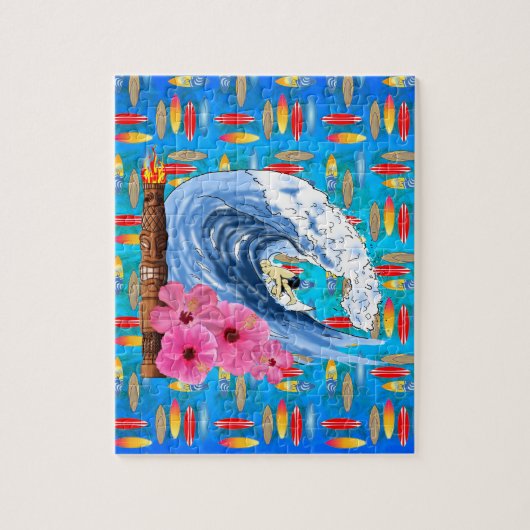 Puzzle Surfer et statue de Tiki (Vertical)