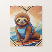 Puzzle Surfing Sloth (Vertical)