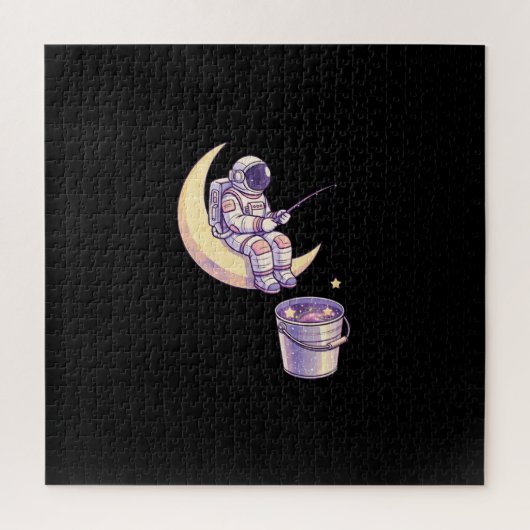 Puzzle Surreal Astronaut Fishing for Stars Wall Art - (Vertical)